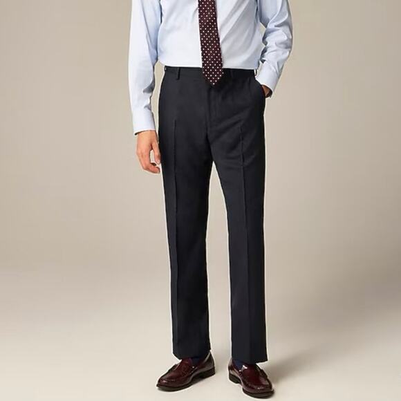 J.Crew Men Crosby Classic Fit Suit Pant Italian Worsted Wool Dark Navy 31x30 NWT - Picture 1 of 9